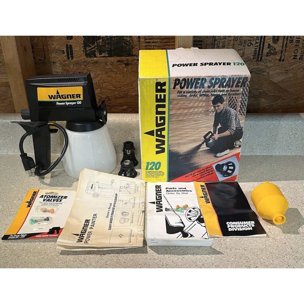 Vintage Wagner Power Sprayer 120 Kit - Mint Condition+ Extra New Atomizer Valves